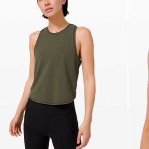 Lululemon Fast as Light Tank *Mesh Camo Green
